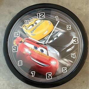 Disney Cars Wall Clock - Black, Red, Yellow